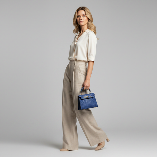 NyLaah Monaco Croc Tote