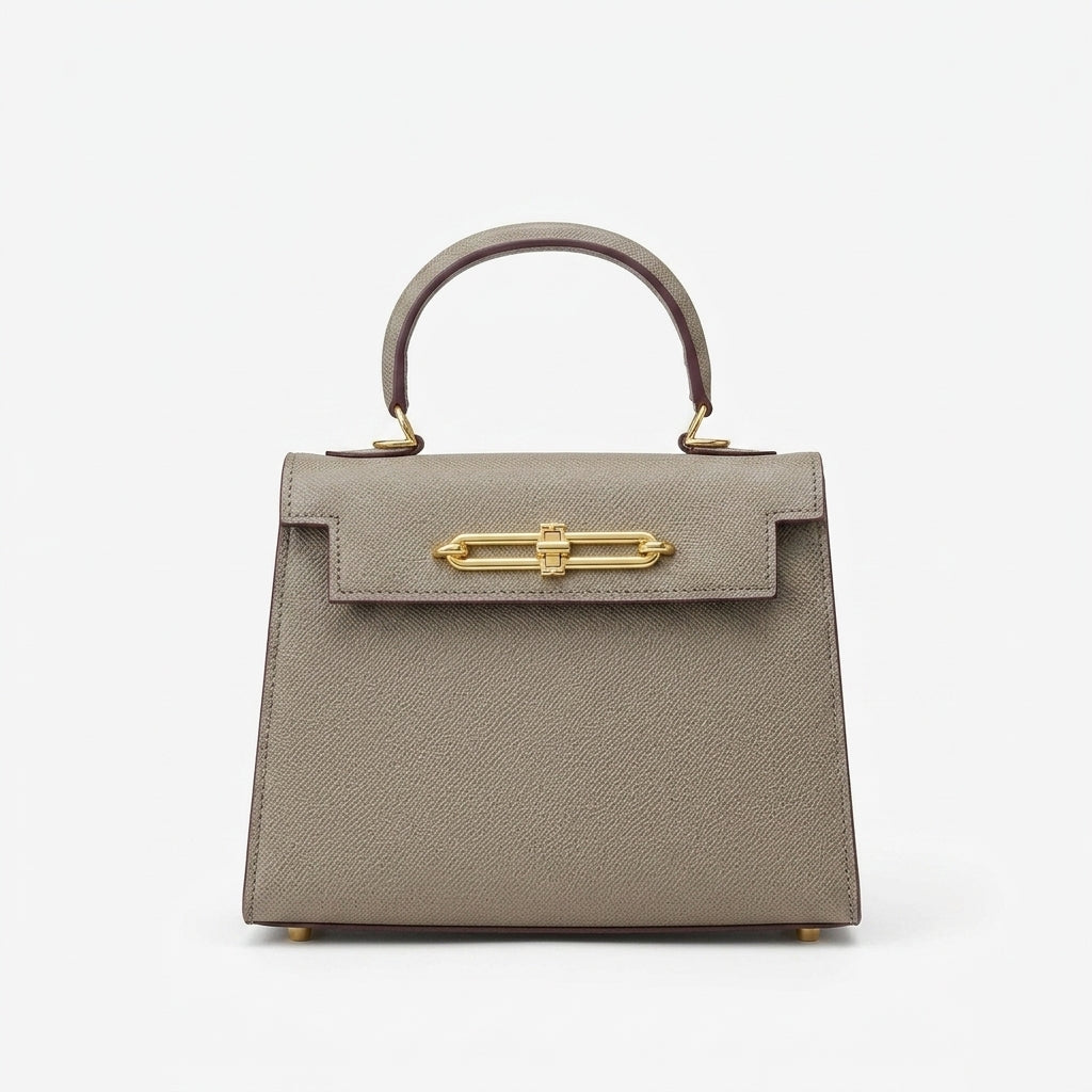Structured top-handle handbag — Studio - Clean | Generated by Modelize